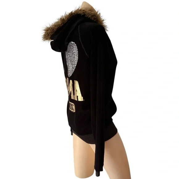 Victoria’s Secret Collegiate Collection I Love Bama Faux Fur Hoodie - Picture 10 of 14